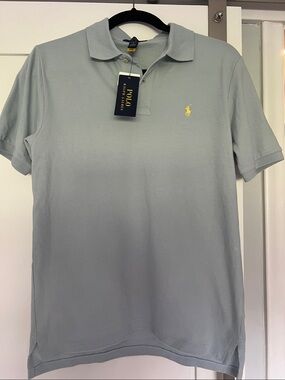 Polo by Ralph Lauren big boys Light Blue Polo Shirt with Yellow Pony